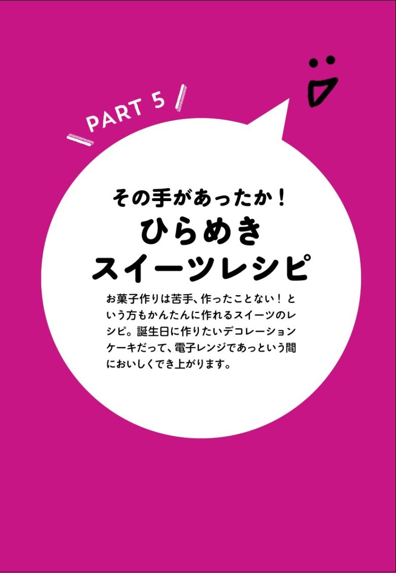 PART 5 その手があったか、ひらめきスイーツレシピの章扉