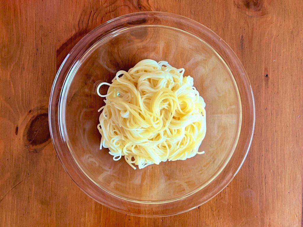 電子レンジを活用した「カルボナーラ」の作り方の写真 1