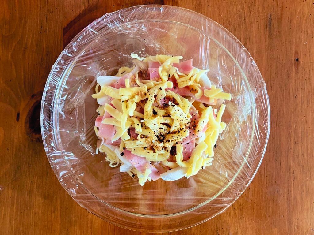 電子レンジを活用した「カルボナーラ」の作り方の写真 2