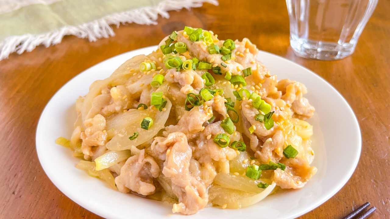 豚こまと玉ねぎのとろとろあんかけ風