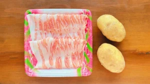 じゃがいもの豚バラ巻き照り焼きの材料
