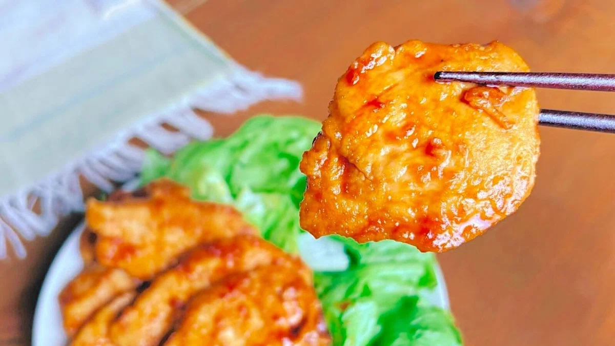 完成した鶏の生姜焼き