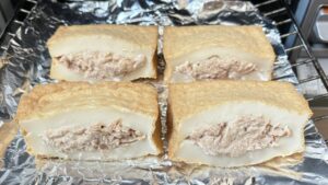 ツナマヨを詰めた厚揚げ