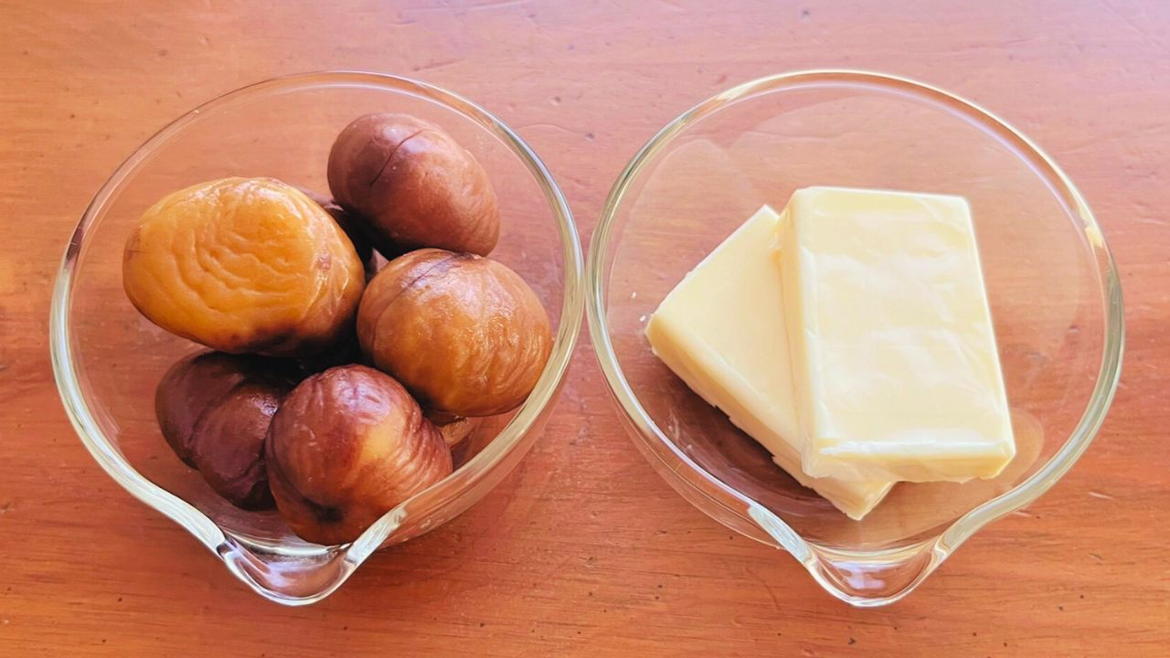 むき栗とクリームチーズ