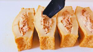 ツナマヨを詰めた厚揚げ
