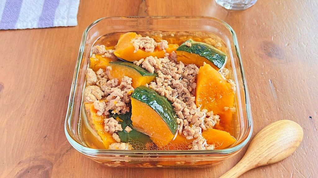 かぼちゃのそぼろ煮風