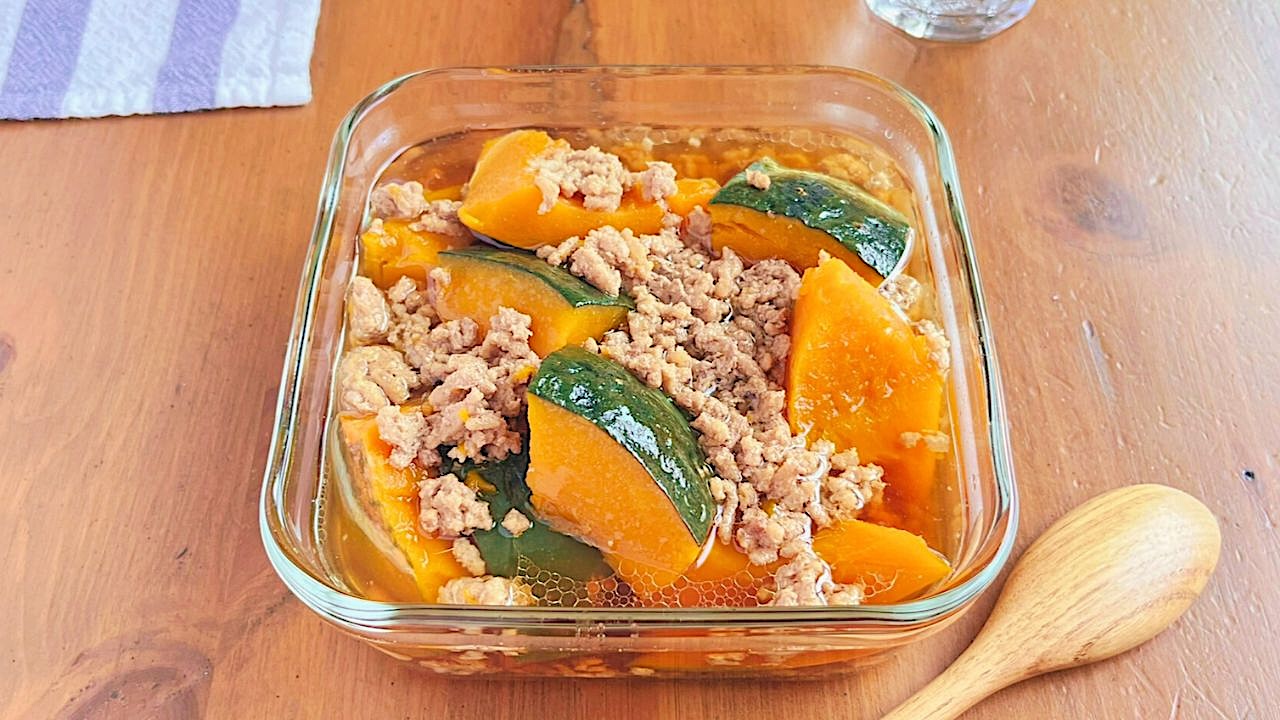 かぼちゃのそぼろ煮風